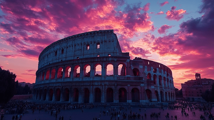 Il Colosseo al tramonto