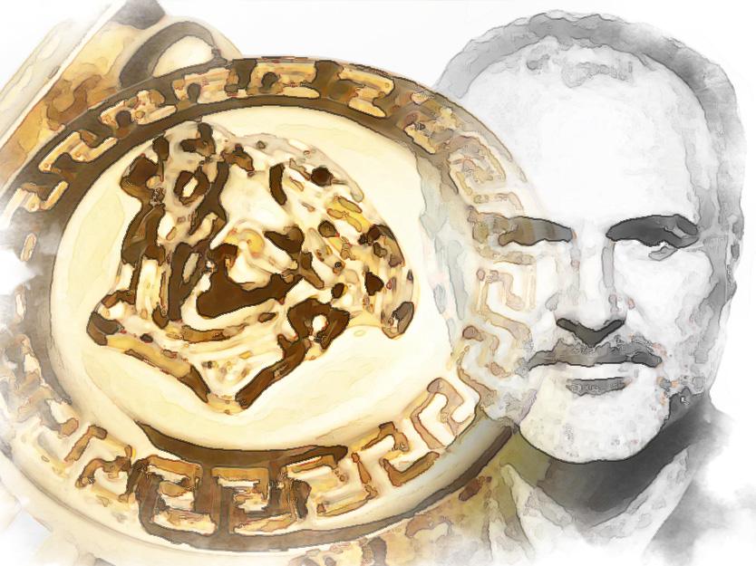 versace logo combined with gianni versace picture