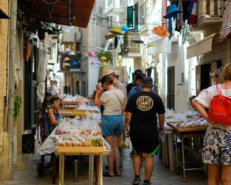 people at the food market