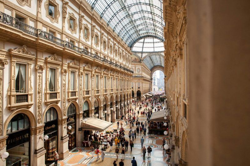 people at mall in italy