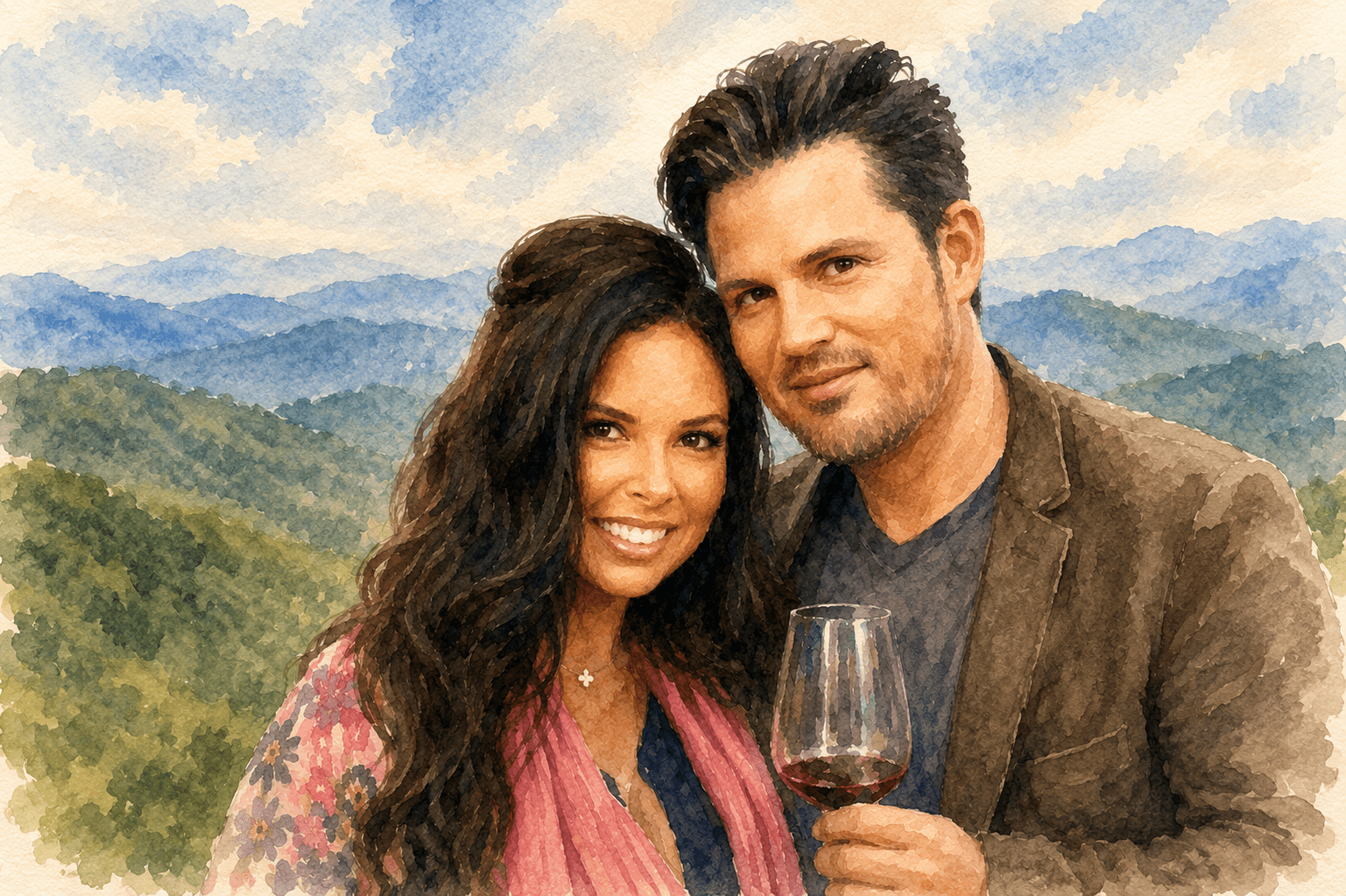 wandering with wine couple